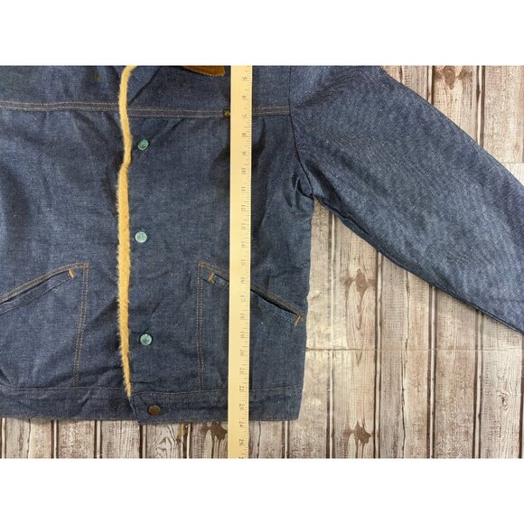 Wrangler Western Deadstock Corduroy Collar lined Denim Jacket SZ 38/ M New VTG 7 - Picture 3 of 8